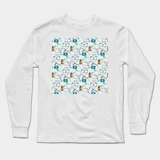 Nurse Pattern Long Sleeve T-Shirt